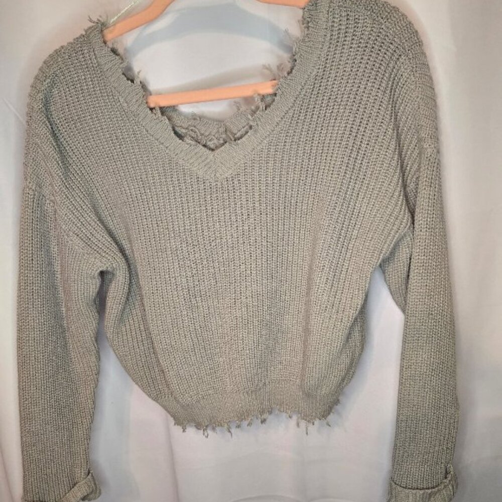 Distressed Knit Sweater